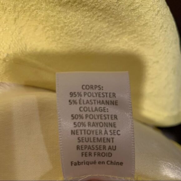 JOA Canary Bright Yellow Collared Duster Oversized Cardigan Shirt Jacket Sz M - Picture 5 of 11